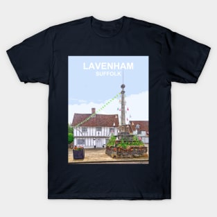 Lavenham, Suffolk gift. Travel poster T-Shirt